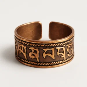 Tibetan Copper Mantra Ring